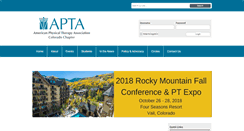 Desktop Screenshot of coloradophysicaltherapists.org
